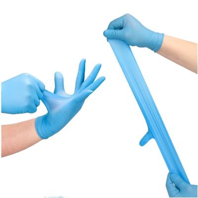China ISO9001 11'' Inspection Disposable Nitrile Gloves Powder Free Large for sale
