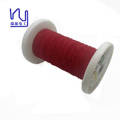 China Single Wire copper litz wire Silver Conductor 0.071mm Red Strands à venda