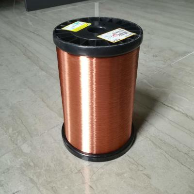 Chine Le polyuréthane solderable de 40AWG 2UEW/3UEW-F 0.08mm a émaillé le câblage cuivre pour des bobines acoustiques à vendre