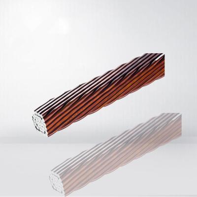 中国 自己のSolderableの銅のLitzワイヤー0.1 x 35/誘導のヒーターのための磁石のLitz長方形のワイヤー 販売のため