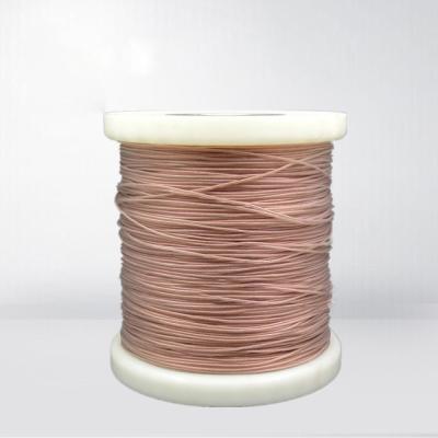 China Diameter  0.04 - 0.30mm Silk Covered Double Layer Copper Litz Wire Enameled Magnet Copper Wire for sale