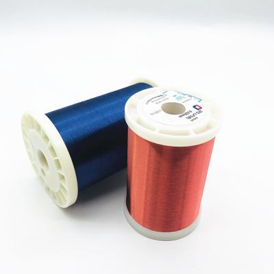 China Blue Color Ultra Fine Enameled Copper Wire 2uew 0.08mm Class 155 Soldering for sale