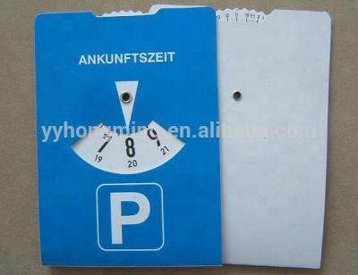 China Concise Design Style 150*108mm Car Parking Disc made of Paper Cardboard for Parking for sale