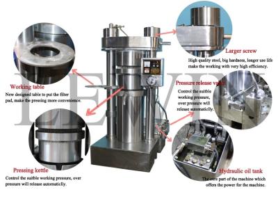 China Simple Operation Cold Oil Extractor Machine Coconut Oil Processing With Solid Piston for sale