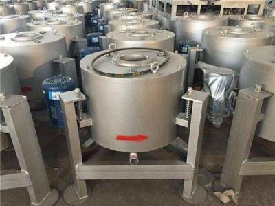 China Vertical Centrifugal Cooking Oil Filtering Equipment 30kg/Batch 3kw for sale