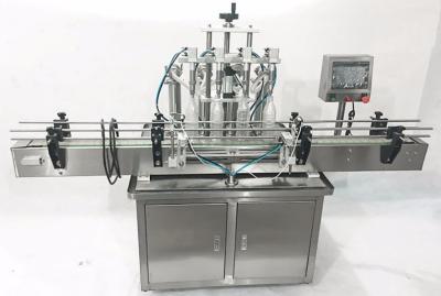 China 4 Head Industrial Pneumatic Automatic Liquid Filling Machine High Speed for sale