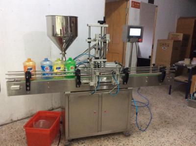 China Pneumatic 4 Heads Automatic Liquid Filling Machine 40 - 50 Bottles / Min for sale