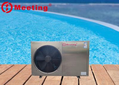 China Meeting stainless steel shell swimming pool hot water heat pump air source pool heater hear pumps CE for sale