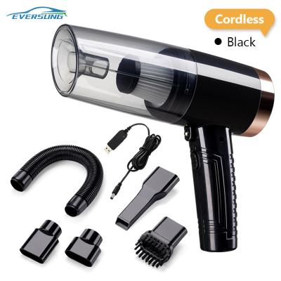 China 120W Rechargeable Wireless Handheld Car Vacuum Cleaner Mini Cyclone Strong Suction for sale