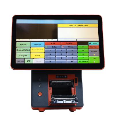 China POS System Wholesale 15.6 Inch All In One POS PC With Built In 80mm Thermal Printer for sale