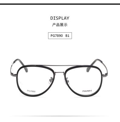 China Men Women Lightweight Eye Frames , Casual Aviator Metal Optical Glasses Frames for sale