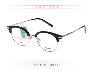 China Fashionable Unisex Parim Eyeglasses Frames Light Half Frame Round Eye for sale