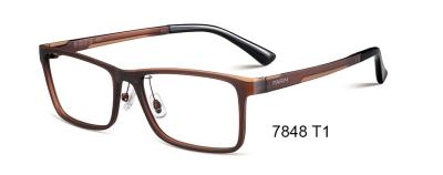 China Luxury Flexible Eyeglasses Frames / Young Generation Brown Square Frame for sale