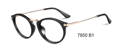 China Fashionable Flexible Round Eye Parim Eyeglasses Frames / Metal Temple Eyeglass Frames for sale