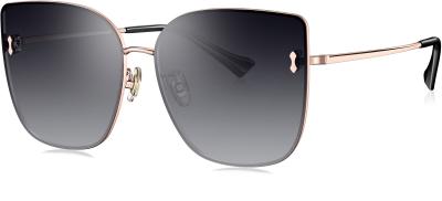 China TAC Polarized Cat Eye Sunglasses Ladies Polarised Sunglasses Rose Gold for sale