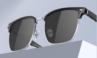 China Half Frame TAC Plastic Polarized Sunglasses For Men 76024 B1PR en venta