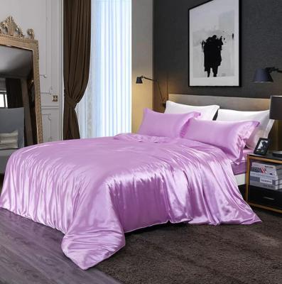China 100 Mulberry Silk Fitted Sheet Double Satin 4PC Bedding Set 20×36 Inch for sale