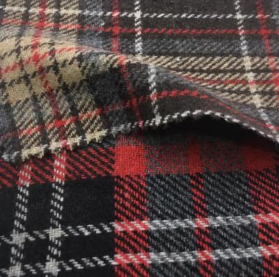 China 58 Inch Red Plaid Tweed Fabric 800gsm Wool Tweed Upholstery Fabric for sale