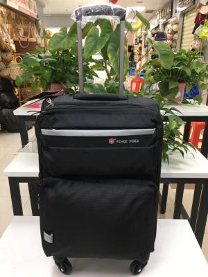 China Bolsa de equipaje ligera de tela 20 pulgadas 22 pulgadas 24 pulgadas Color negro en venta