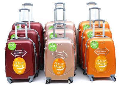 China Polyester Travel ABS PC Luggage Multicolor Waterproof TSA Lock for sale