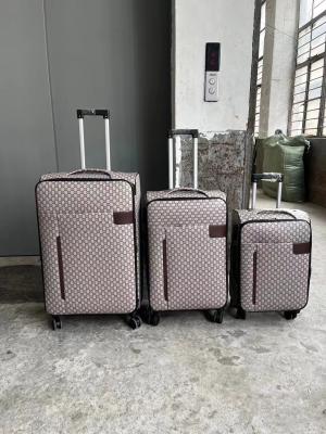 China Wear Resistant PU Suitcase , Multifunctional Leather Carry On Luggage for sale