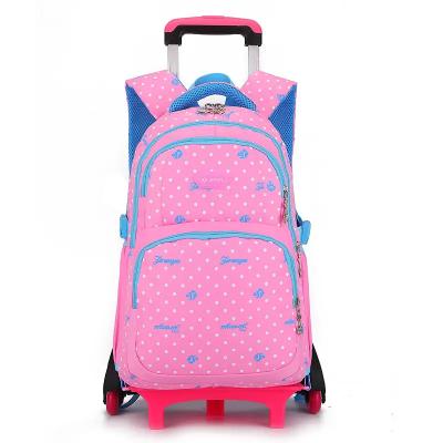 China Waterproof Girl Backpack Trolley Bag For School Lightweight Durable for sale