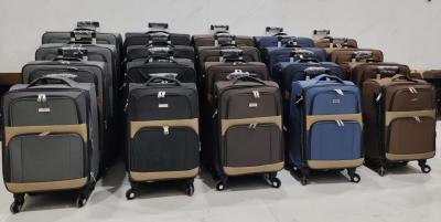 China Multicolor Unisex Stoff Spinner Gepäck, Polyester Stoff Kabinenkoffer zu verkaufen