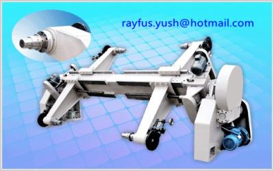 China Corrugator Line Single Facer / Electric Shaftless Mill Roll Stand Support Two Paper Roll for sale
