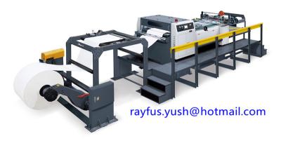 China Single Rolling 	Paper Roll To Sheet Cutting Machine Slitting Cutting Counting Stacking for sale