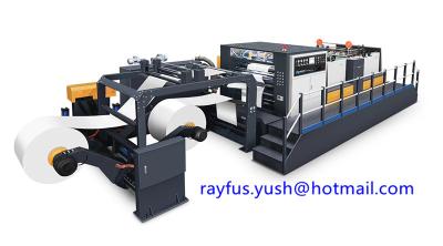 China Rotary Sheeter Stacker Paper Roll To Sheet Cutting Machine Dual Roll High Efficiency for sale