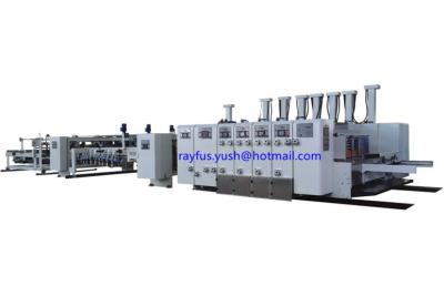 China 5 Ply Corrugated Box Making Machine Folding Gluing Strapping Lead Edge Feeding for sale