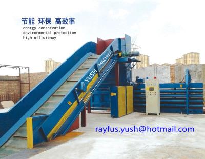 China Waste Carton Automatic Cardboard Baler Machine / Cardboard Compactor Machine for sale