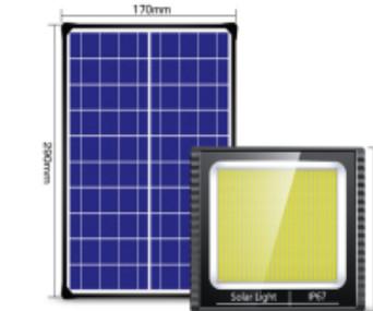China Abs Cri>80 High Brightness 200w Solar Flood Light With Remote Controller for sale