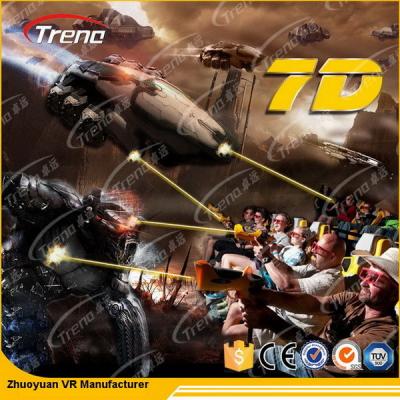 China 7 PCS 7D Shooting Games 6 DOF Snow Virtual Reality 5D Cinema Equipment  With Hydraulic / Electric Platform for sale