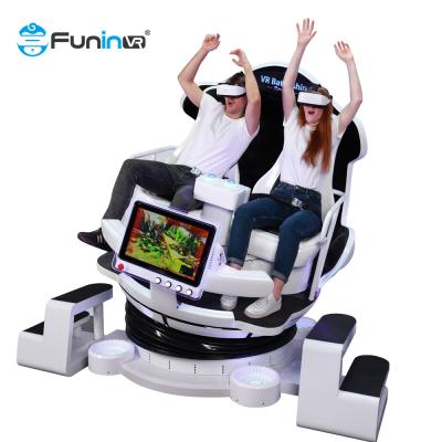 China Simulador del parque 9D VR de la aventura con el regulador de la palanca de mando movimiento de rotación de 360 grados en venta