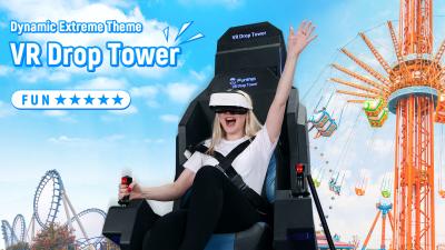 China Entertainment With VR Drop Tower 9D VR Simulator 360° Movements Multiplayers for sale
