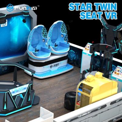 China Egg Capsule Full Motion VR Video Game Simulator For Shopping Mall Blue Color for sale