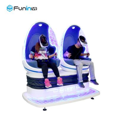 China Two Seats Motion Chair Cinema 9D Virtual Reality Game Machine Blue With White Color for sale