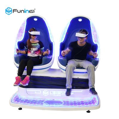 China Two Seats 9D VR Simulator Interactive Virtual Reality Games Machine With Crank Technology for sale