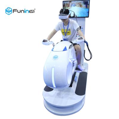 China White Color 9D Virtual Reality Simulator Multiplayer Car Driving Vr Motorcycle Racing 700KW for sale