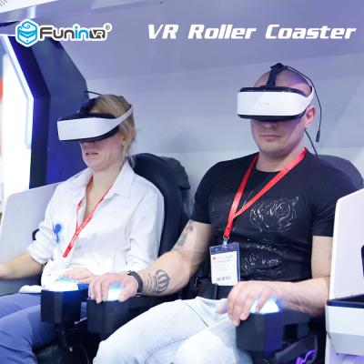 중국 동적인 9D VR 시뮬레이터 VR 롤러코스터 환상적인 쏘는 VR 게임 판매용
