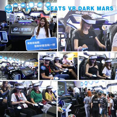 China Metal Video Game Simulator , Multiplayer 6 Seats Theme Park Ride Simulator for sale
