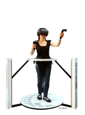 Китай Беговая дорожка виртуальной реальности парка атракционов стреляя ходунком имитатора ВР ходока продается
