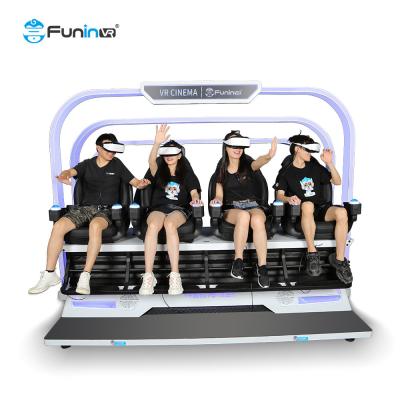중국 동적인 시뮬레이터 의자 영화관 장비 9D VR 가격을 쏘는 4개의 좌석 가상 현실 4명의 선수 판매용