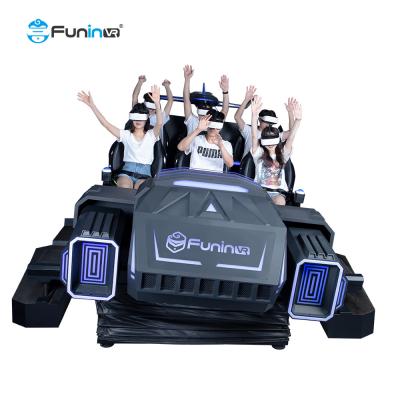 China 9D VR 6 seats  cinema simulator machine  Rated load 600KG VR Motion Platform Darkness Spaceship Simulator for sale