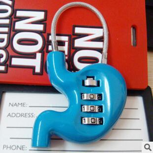 China 3 digit Combination Padlock Stomach Shape coded Lock Password Padlock Luggage Locks CR-001 for sale