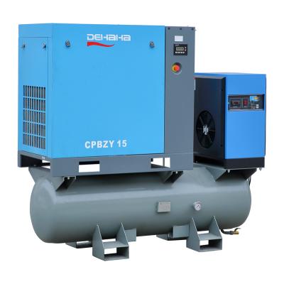 China Small Belt Driven Rotary Air Compressor 20hp 15kw Variable Frequency Air Compressor for sale