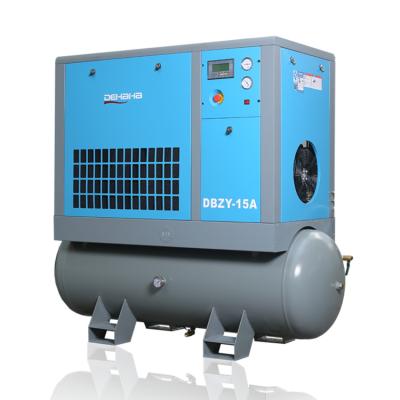 China Single Combined Screw Air Compressor 15kW 15 Hp Rotary Screw Air Compressor With Dryer for sale