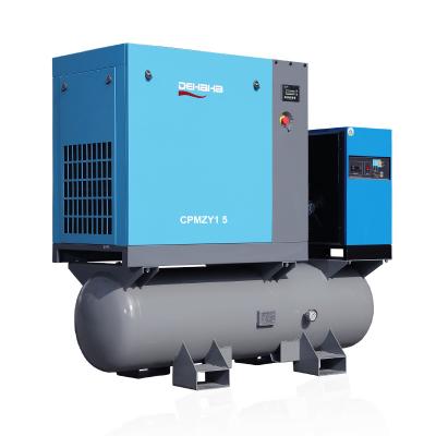 China 20hp 15kw Laser Cutter Combined Portable Rotary Screw Air Compressor with Dryer for sale