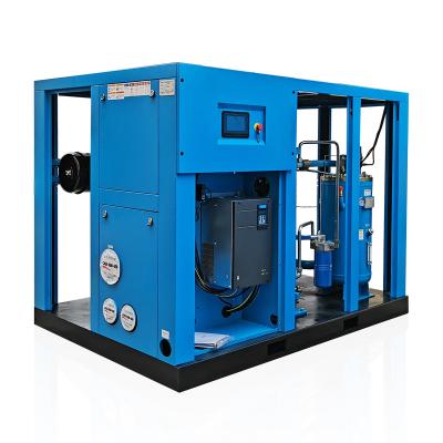 China IE4 VFD Two Stage Screw Air Compressor Industrial Air Cooled Air Compressor for sale